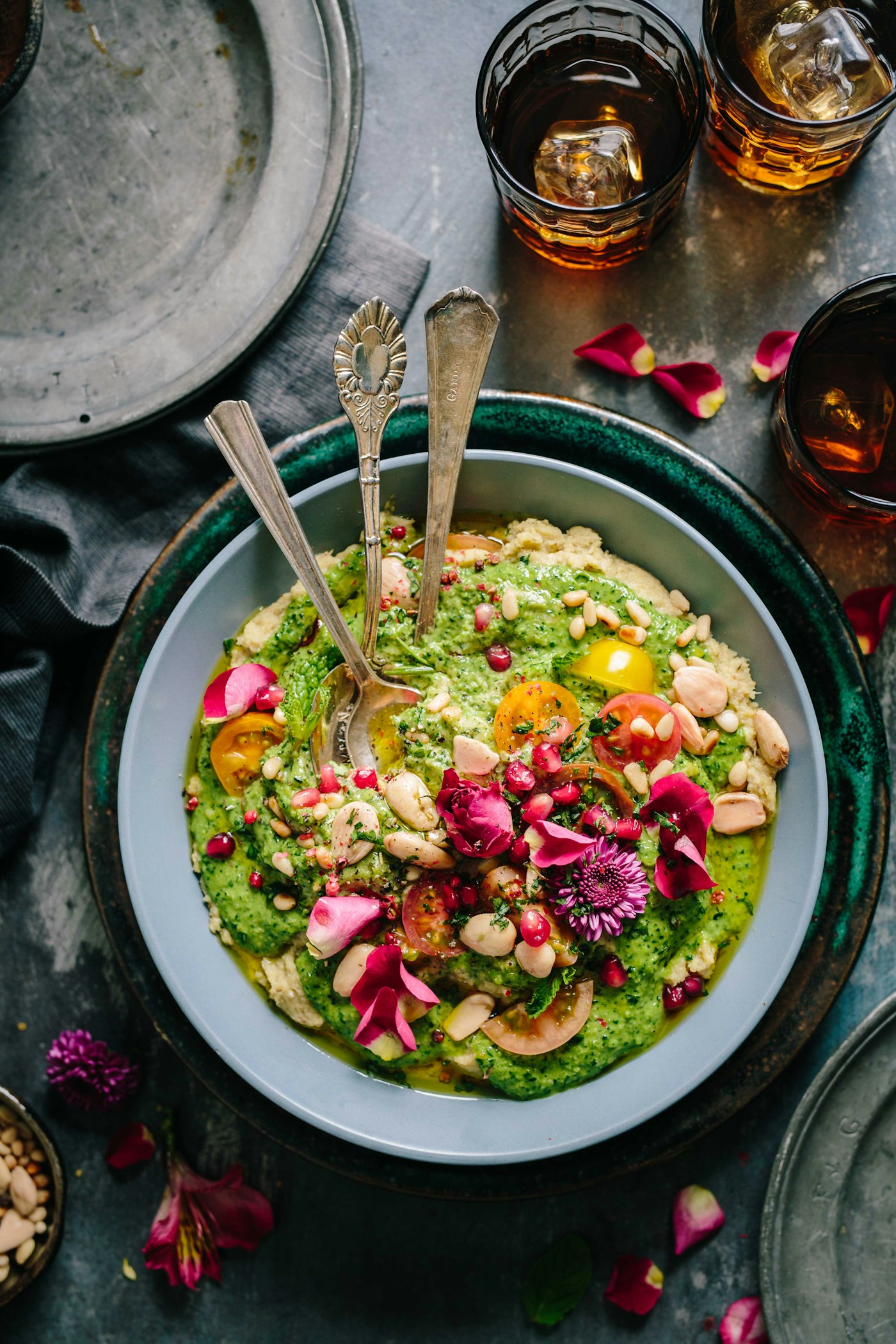A vibrant, healthy dish styled on a table